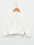 LC Waikiki Crew Neck Basic Long Sleeve Girl Tricot Cardigan